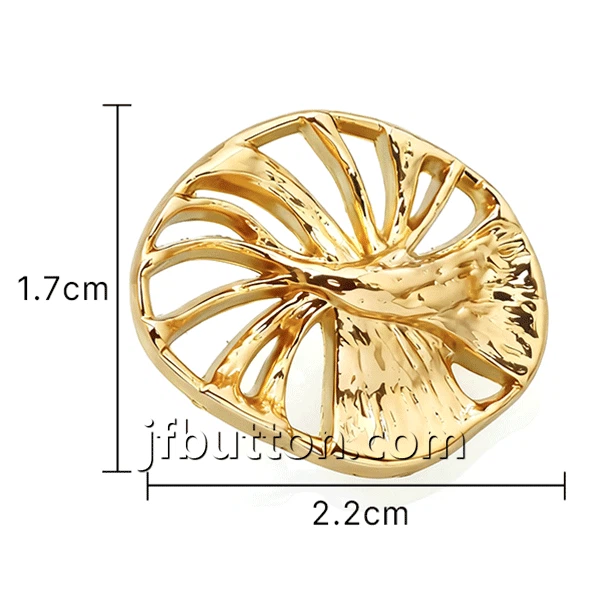 Gold Hollow Leaf Button suppliers