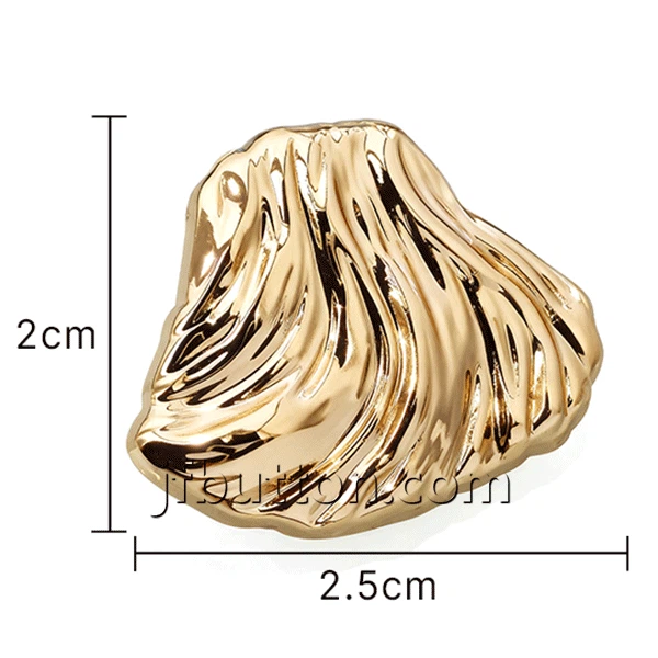 Metal Leaf Textured Button factory