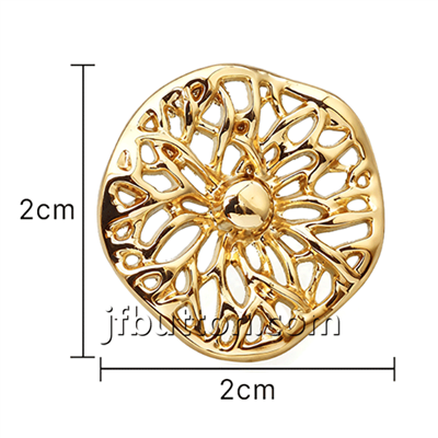 सोने का खोखला पत्ता बटन