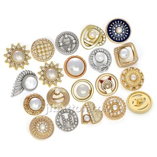 धातु फूल टांग बटन